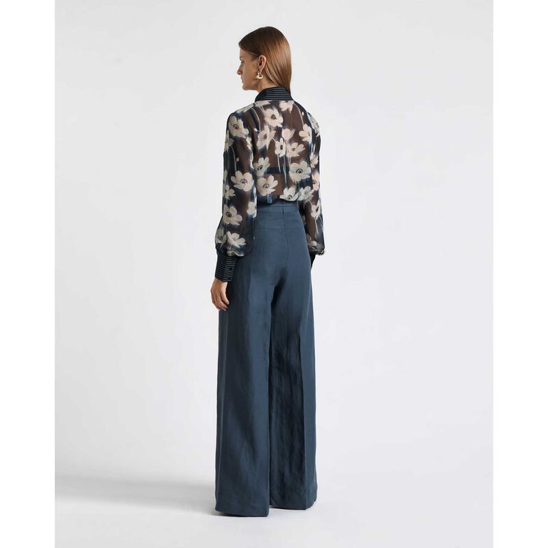 Cue Falling Floral Georgette Shirt image number 1